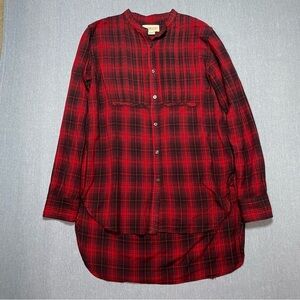 Denim & Supply Ralph Lauren Plaid Button Front Tunic Size M